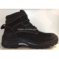 Black embossed Leather new decoration safety boots